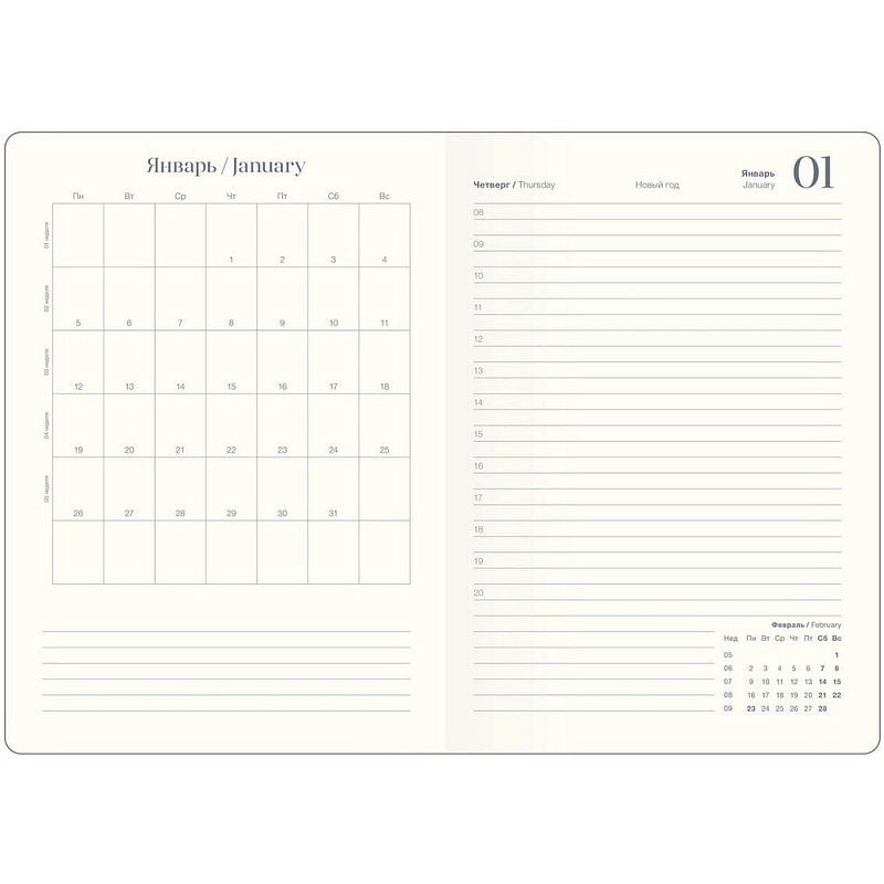 Ежедневник датированный "Fortune" на 2026 год, А5, черный