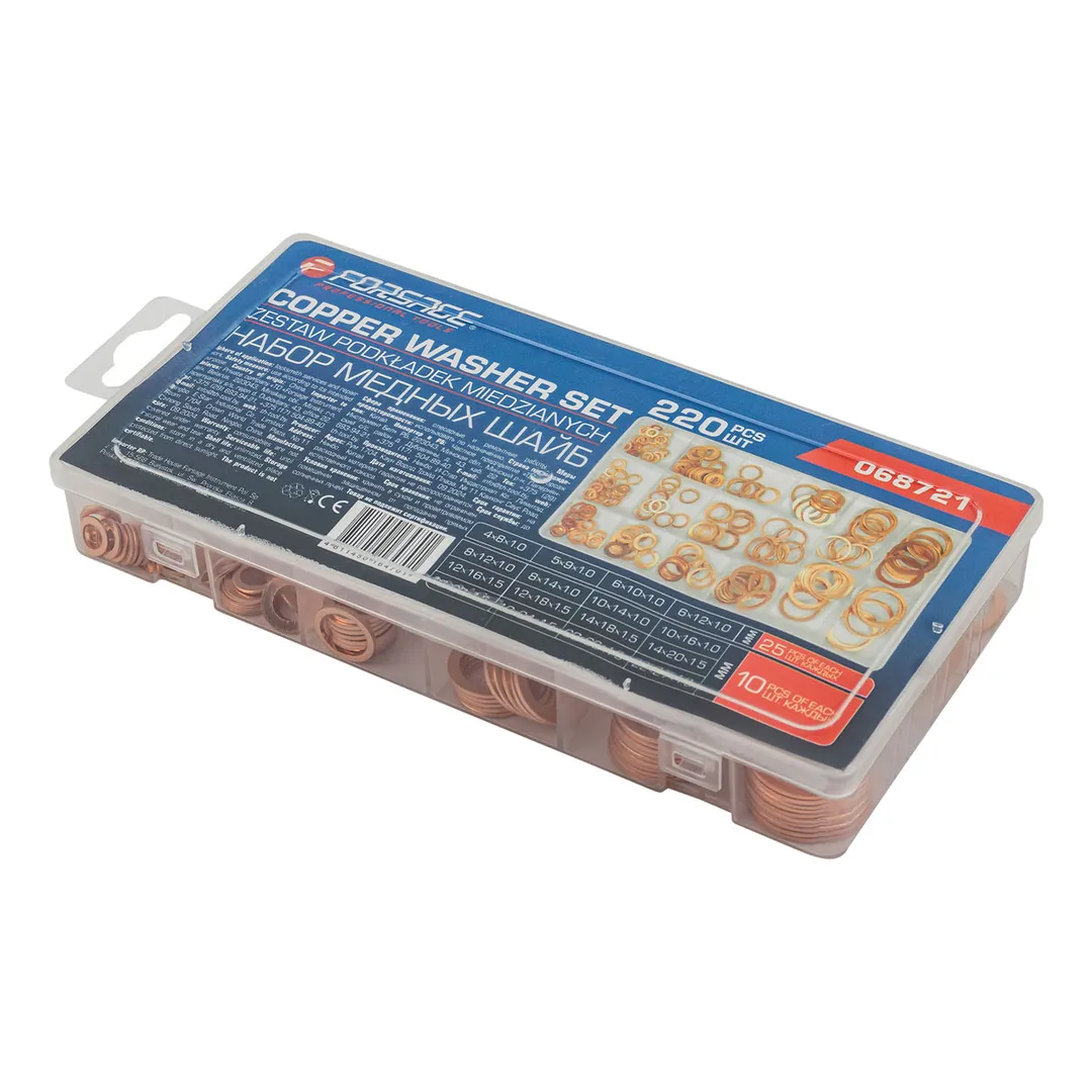 Набор медных шайб 220 шт Forsage F-068721
