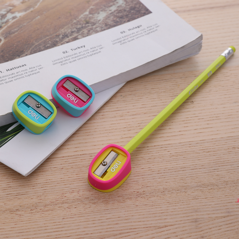 Точилка Deli "Smooth Sharpener", 1 отверстие, ассорти