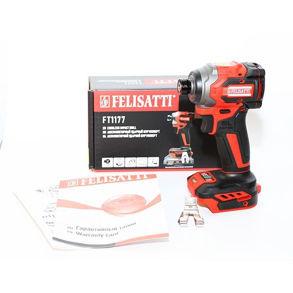 Аккумуляторный ударный шуруповерт 230Нм (картон, без аккум.) Felisatti FT1177 Felisatti (1177)
