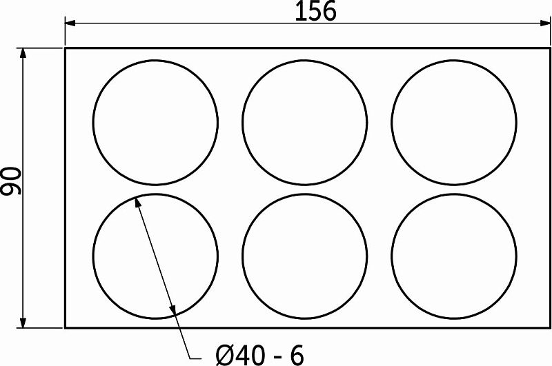 Заглушка самоприлипающая d40 черный гладкий (40325) FOLMAG (лист-6шт.) 75181