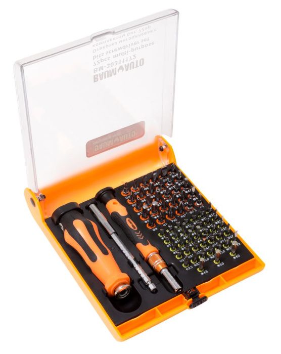 Набор отверток многоцелевых с удлинителем и набором бит для точных работ 72 пр. BaumAuto BM-30311172