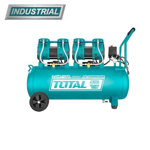 Компрессор безмасленный 100 л, прямой приводTOTAL TCS2241008