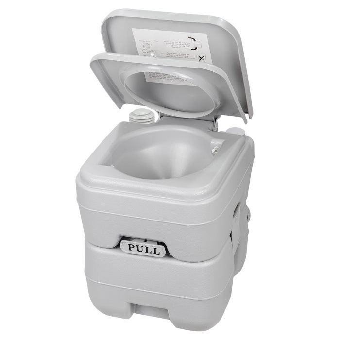 Биотуалет портативный пластмассовый, 20 л, высота посадочного места 420 мм, смыв - сильфонный насос WMC TOOLS WMC-PT20-1