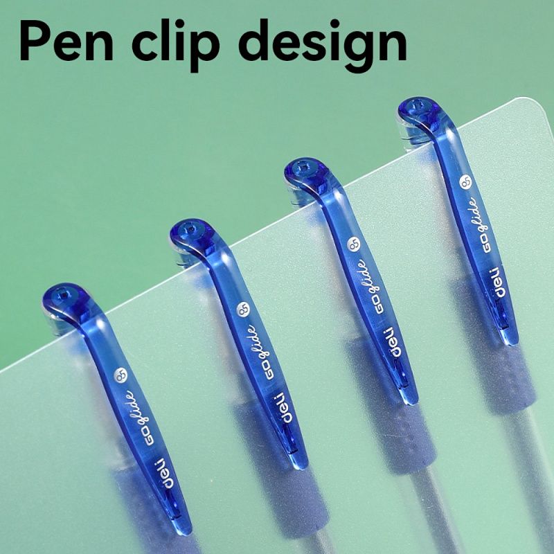 Ручка гелевая "Go Glide", 0.5 мм, прозрачный, стерж. синий