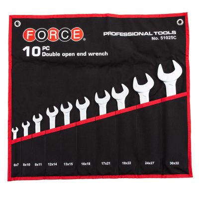 Набор рожковых ключей 6х7 - 30х32 мм 10 пр. Force 51025C