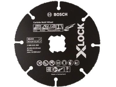 Отрезной круг X-LOCK 125x22.23 мм Carbide Multi Wheel BOSCH (2608619284)