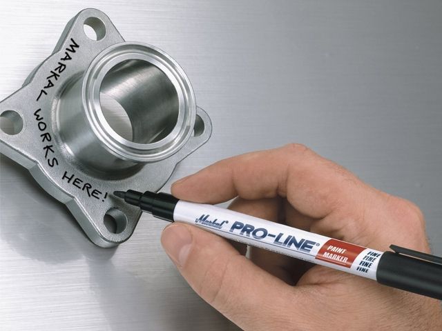 Маркер промышл. перманентный на основе жидк. краски PRO-LINE FINE синий, толщ. линии 1,5 мм MARKAL 96875