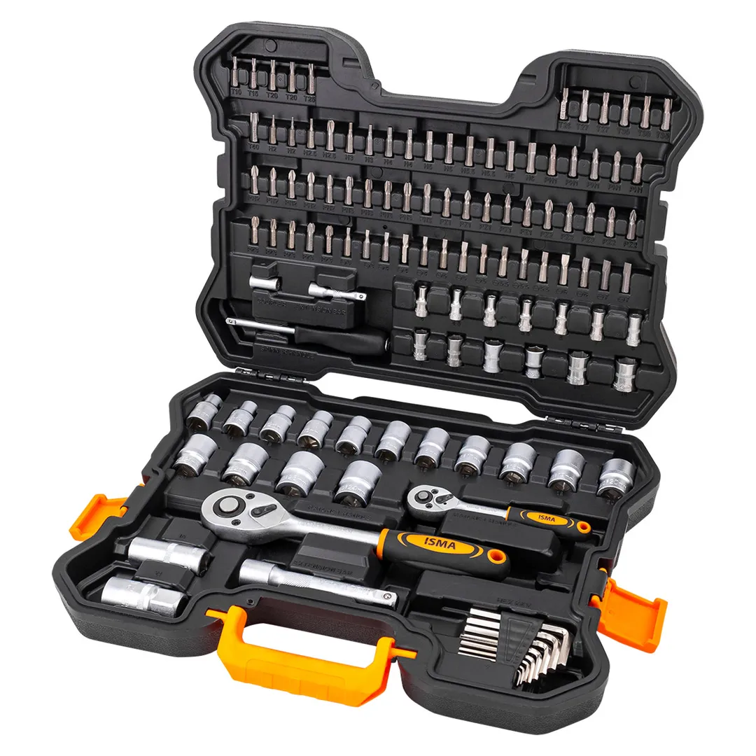 Набор инструментов 115 пр 1/4''&1/2'' 6-гр ISMA ISMA-41151-5