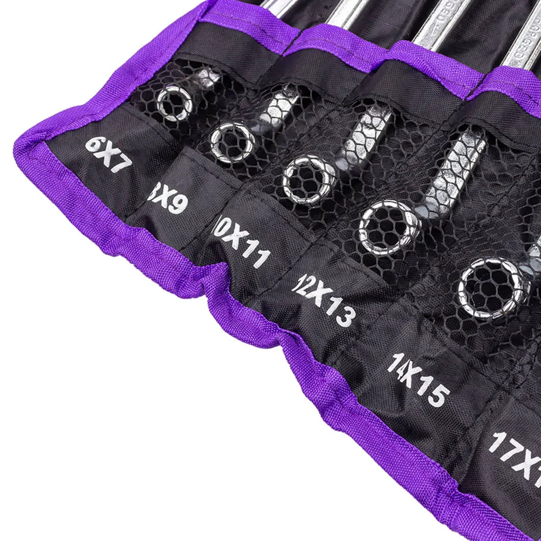 Набор накидныех ключей, отогнутых на 75°, 6х7-17х19 мм 6 пр Помощник 50610P