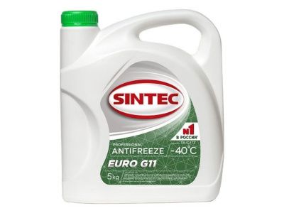 Антифриз Sintec-40 G11 Euro, зеленый, 5 кг SINTEC 800523