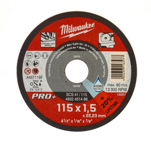 Отрезной диск SCS 41/115х1,5 PRO+ Milwaukee 4932451486