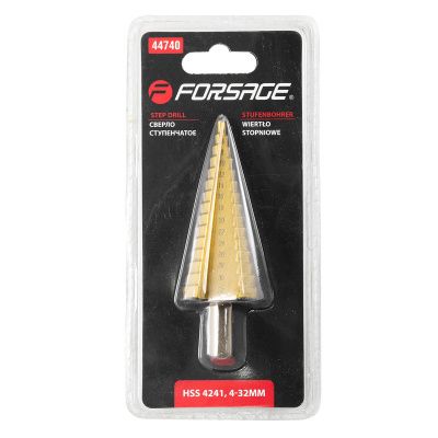 Сверло ступенчатое HSS4241 4-32 мм. Forsage F-44740