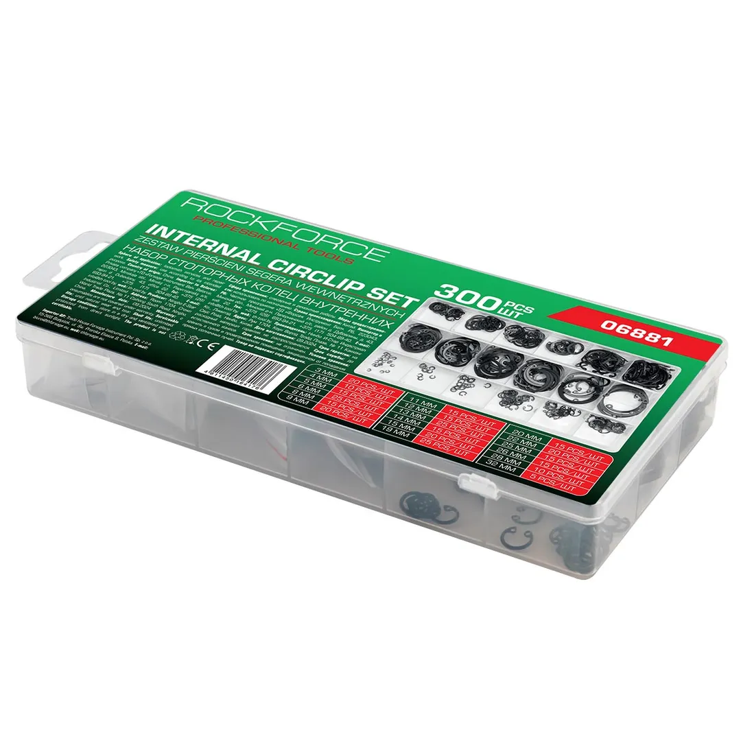 Набор внутренних стопорных колец 3-32 мм 300 пр RockForce RF-06881