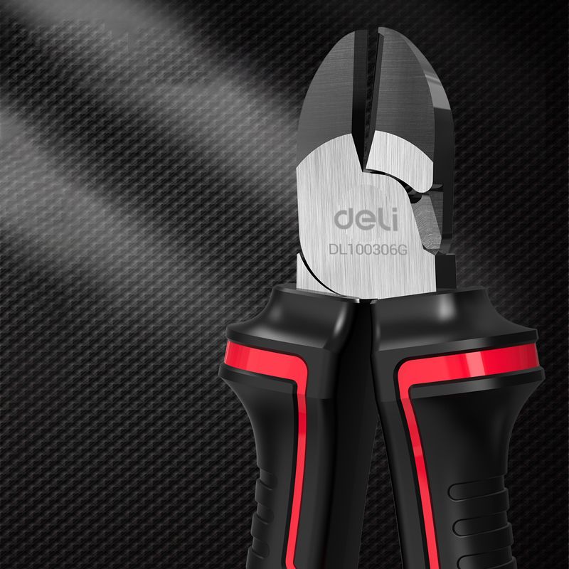 Бокорезы "Deli", 160 мм, красный, черный