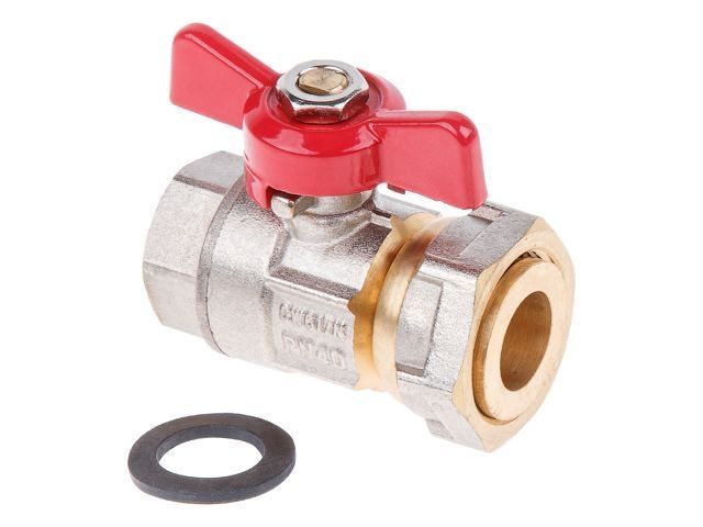 Кран шаровый с накидной гайкой 1/2''х3/4'' PN40 AV Engineering