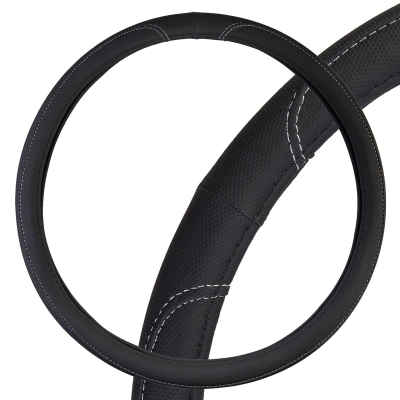 Оплетка экокожа 3XL Large- Черная/серая прострочка SKYWAY S01102493