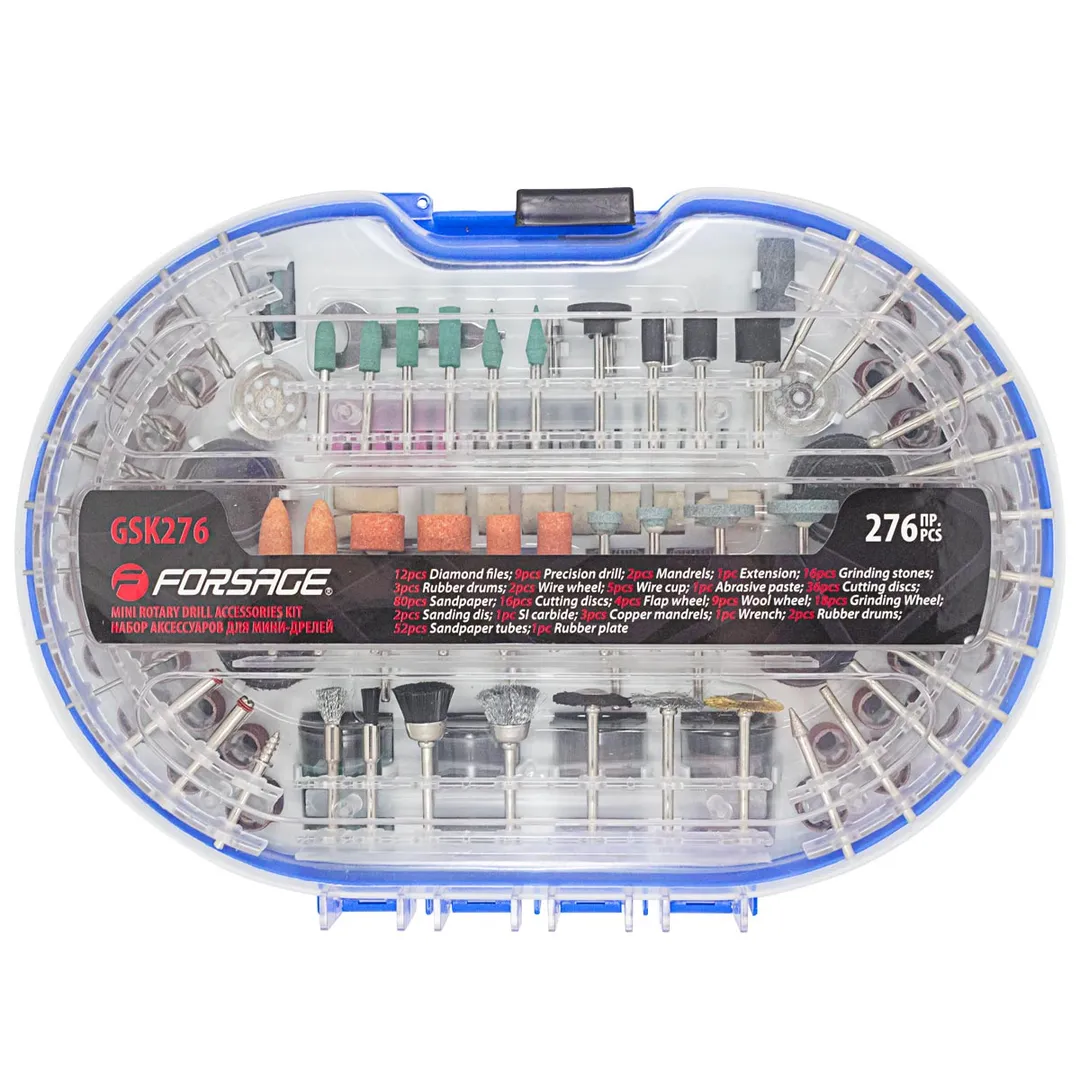 Набор аксессуаров для мини-дрелей 276 пр. Forsage F-GSK276