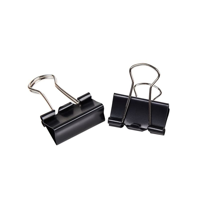 Зажим для бумаги "Office Products", 51 мм, 12 шт, черный