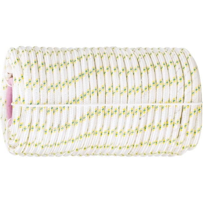 Фал плетеный капрон с сердечником, 16-прядный, 8 мм, бухта 100 м, 1000 кгс Россия Сибртех 93970