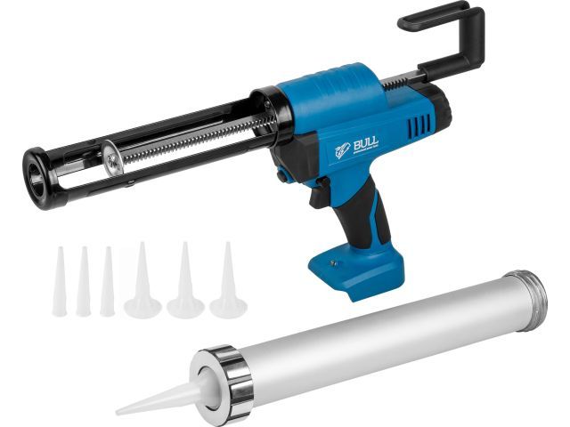 Аккум. пистолет для герметика CG 1860 SOLO, 300/600 мл, 2500 Н, 8,3 мм/с, рег. скор. BULL 1304624
