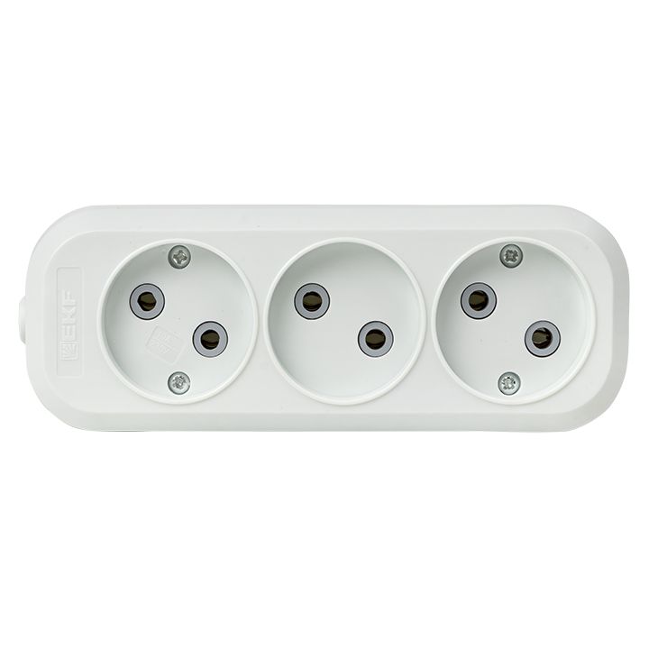 Колодка 3 гн, 10А 2,2кВт б/з Эксперт EKF PROxima AKB10-3