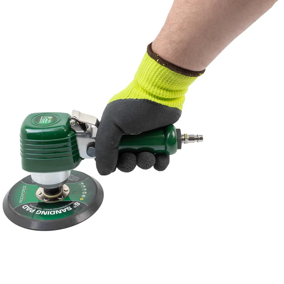 Пневмошлифовальная орбитальная машинка 6'' 12000об/мин, диаметр диска 150 мм RockForce RF-QB-42602