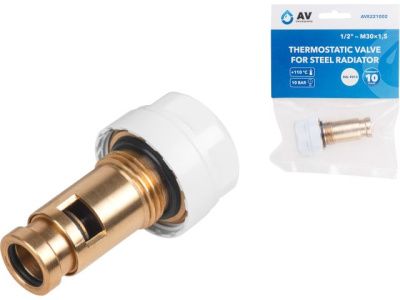 Термостатический клапан для стального радиатора, AV Engineering AVE221002