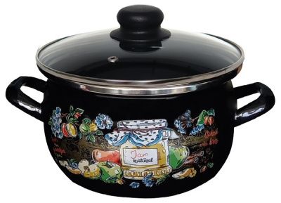 Кастрюля 3,0л (сфера) "Черн"/"Джем" Сантэкс 1-2430112(Черн)(Дж)