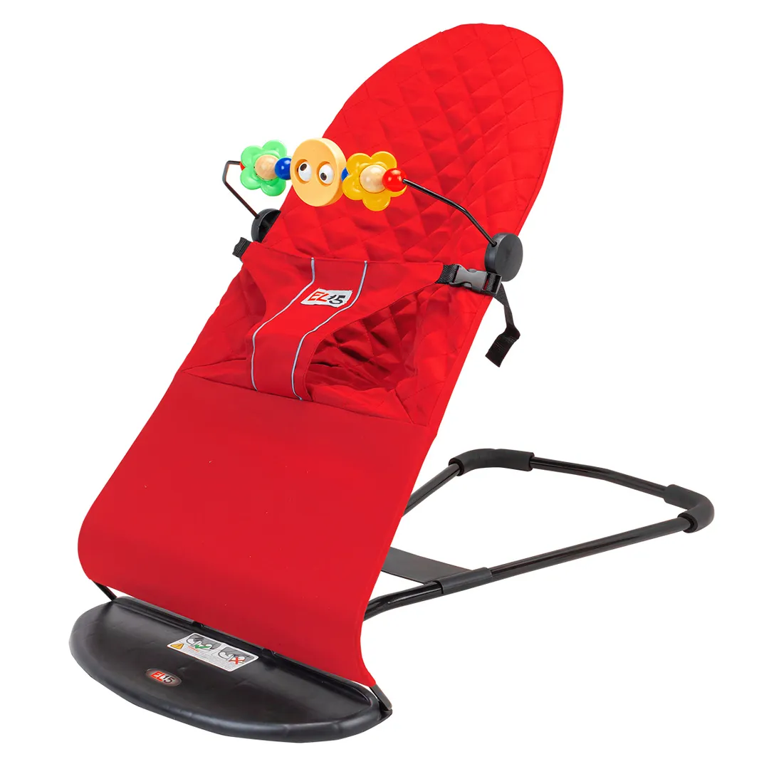 Шезлонг детский складной EL15 BSC-RD