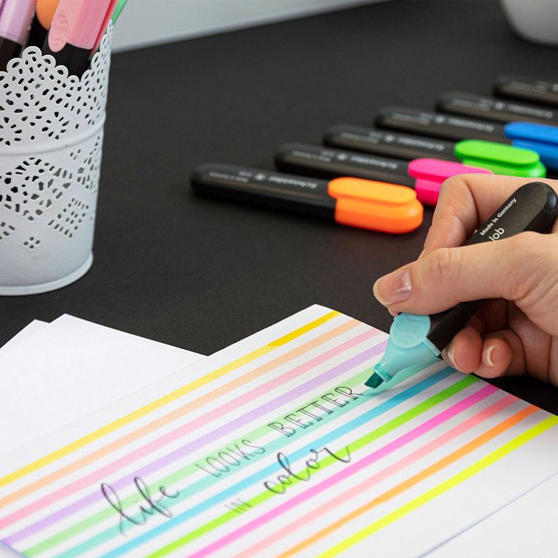 Маркер текстовый "Schneider Job", персиковый