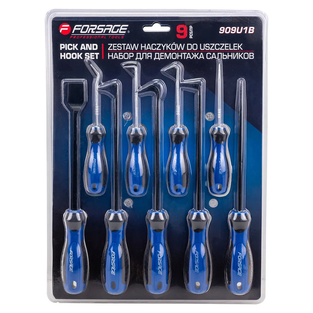 Набор крючков для демонтажа сальников 9 пр Forsage F-909U1B