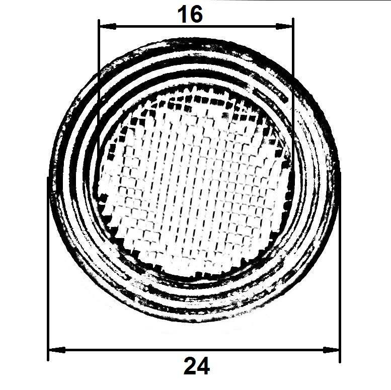 Прокладка с сеткой 3/4", резина + нержавеющая сталь L75 Ledeme