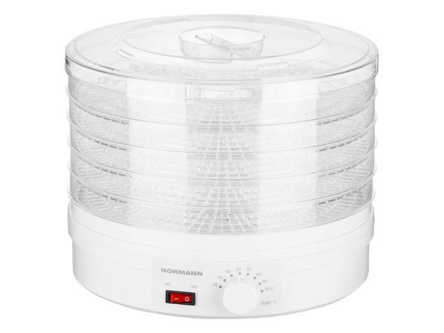 Сушилка для овощей и фруктов AFD-902, 250 Вт, 5 больших лотков, регулировка температуры NORMANN AFD-902