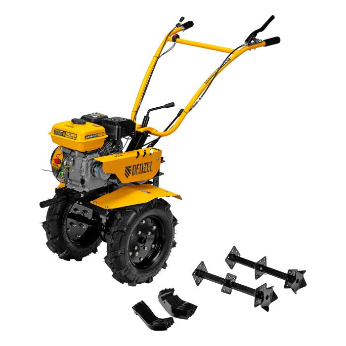Мотоблок DPT-170S, 7 л.с., ремен.сцеп, фрез 3х4, ШОМ, передачи 2В/1Н Denzel 56441