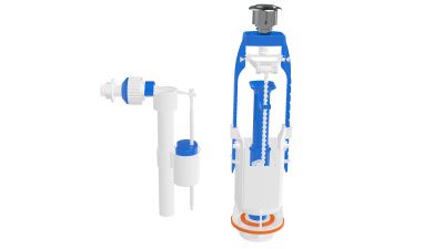 Арматура для смывного бачка, двухрежимная, с боковой подводкой, AV Engineering AVE129689