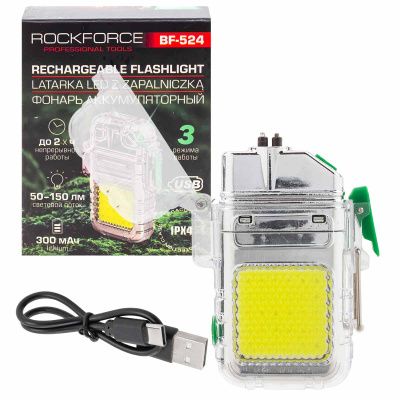 Фонарь аккумуляторный, 500мАч RockForce RF-BF-524