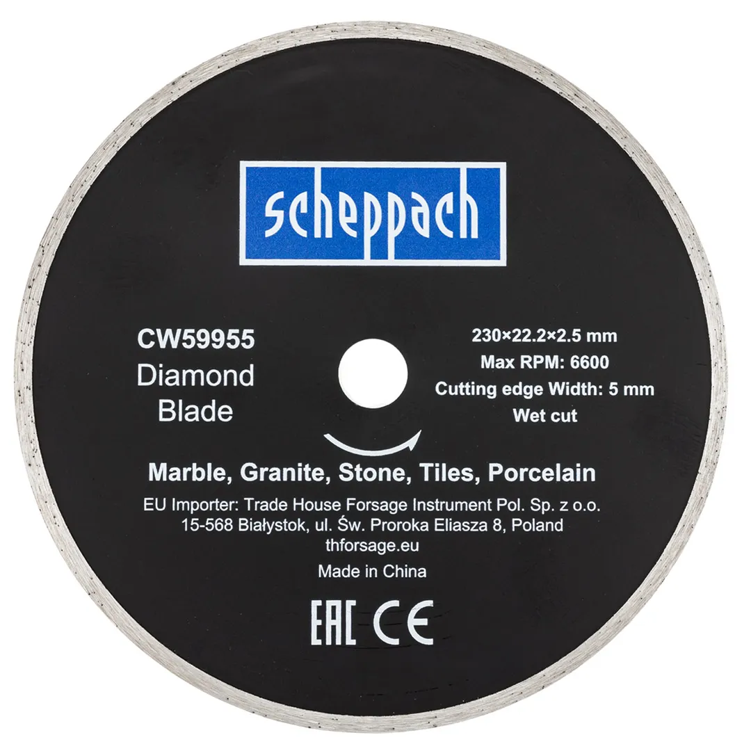 Круг отрезной 230х22,2х2,5 мм Scheppach Sch-CW59955