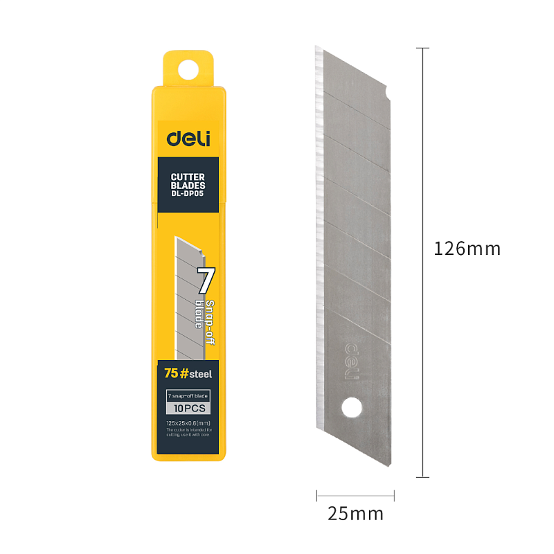 Лезвие для ножа Deli "EDL-DP05", 25 мм, 10 шт.
