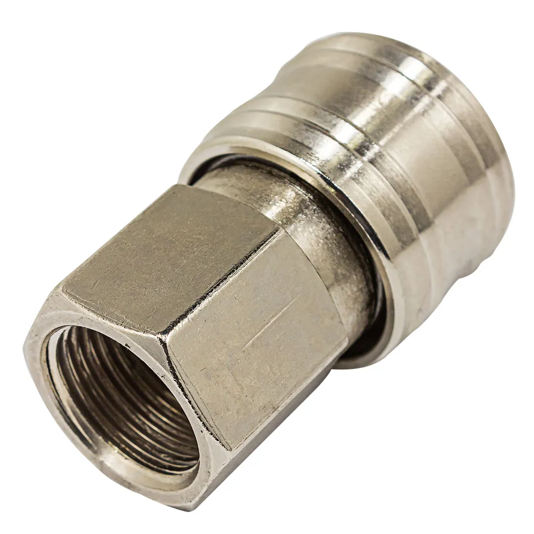 Быстроразъем пневматический с клапаном, "мама"-внутр. резьба 3/8" ForceKraft FK-SE1-3SF