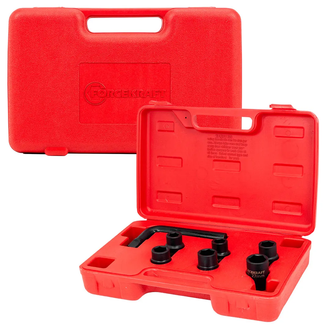 Набор ударных головок 7 пр. 3/4'' 6-гр. 17-27 мм ForceKraft FK-6074-5MPB