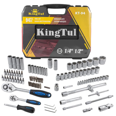 Набор инструментов 94 пр 1/4''&1/2'' 6-гр KINGTUL KT-94