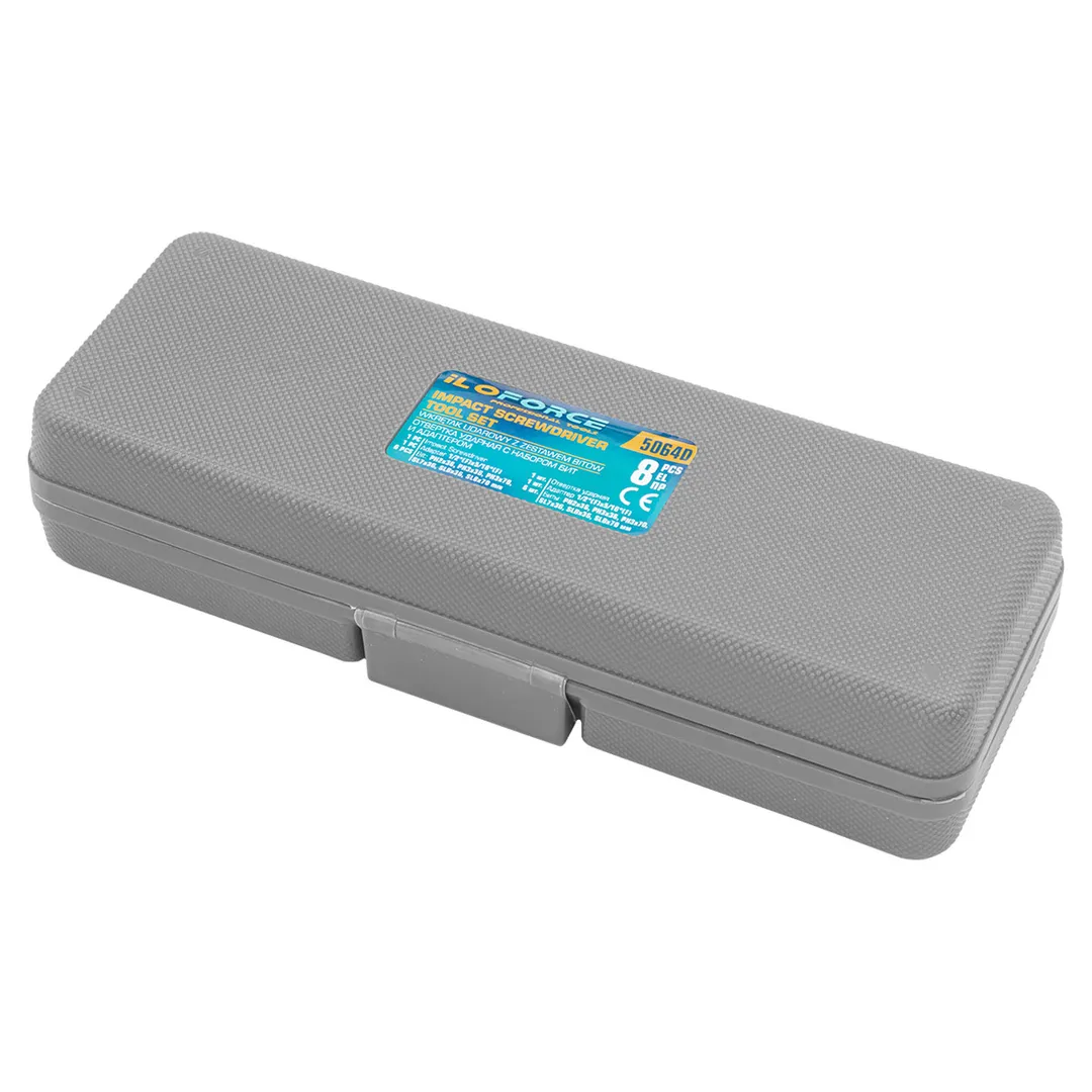 Отвертка ударная с набором бит PH, SL и адаптером 8 пр ILOforce IF-5064D