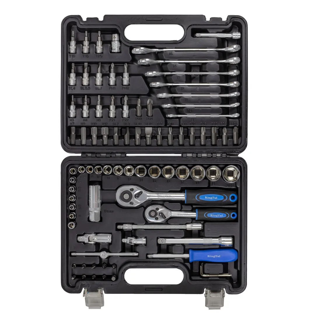 Набор инструментов 82 пр. 3/8"&1/4" 6-гр. KINGTUL KT-4821-5DS