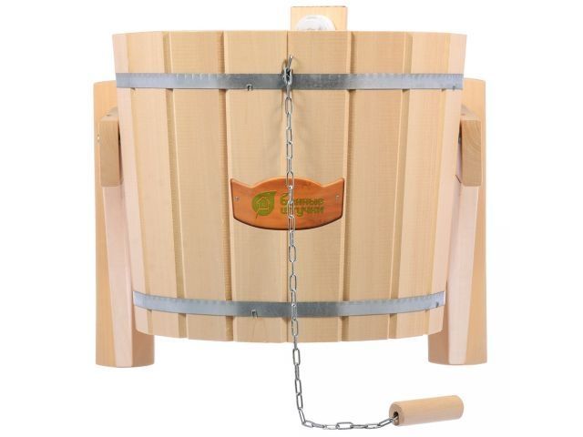 Русский душ 16 л., липа, обливное устройство c пластиковой вставкой и наливным клапаном, Банные штучки 33220