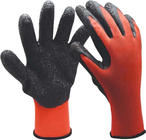 Перчатки защитные от минимальных рисков, покрыты латексом, Red Latex, р. 9, WUMAX 1899408209