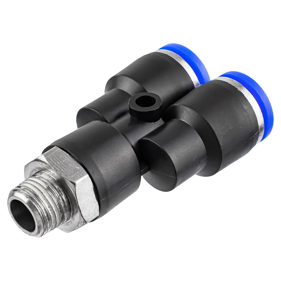 Фитинг Y-образный для пластиковых трубок 8 мм-наружная резьба 1/8'' RockForce RF-SPX08-01