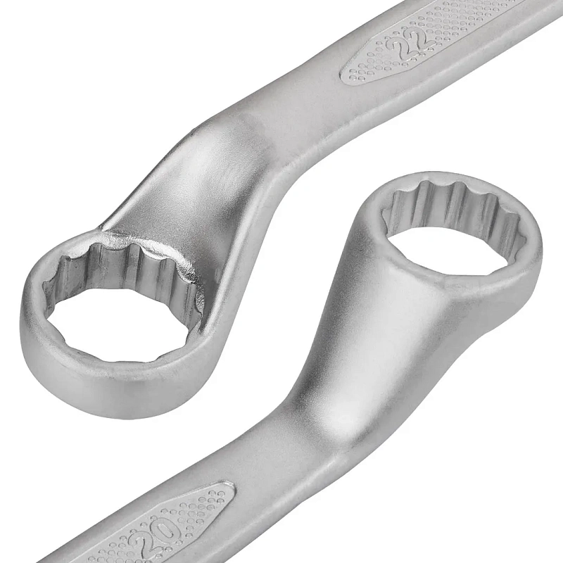 Набор ключей накидных, отогнутых на 75 град 8 пр 6х7-20х22 мм Forsage F-5088P