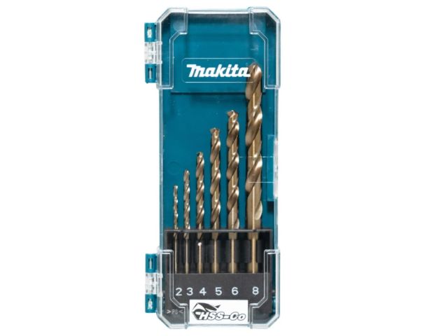 Набор сверл по металлу HSS-Co 2,3,4,5,6,8 мм 6 шт Makita D-75758