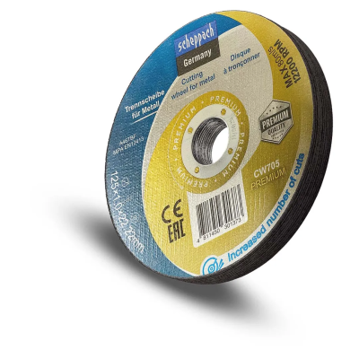 Круг отрезной по металлу 125x1x22,2 мм, 10 шт Scheppach Sch-CW705 PREMIUM[10шт к-т]